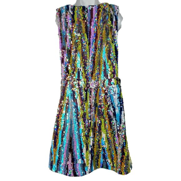 NWT X by NBD Chiquitita Mini Dress Sequin Pastel Multicolor Cocktail Party Large - Picture 10 of 15